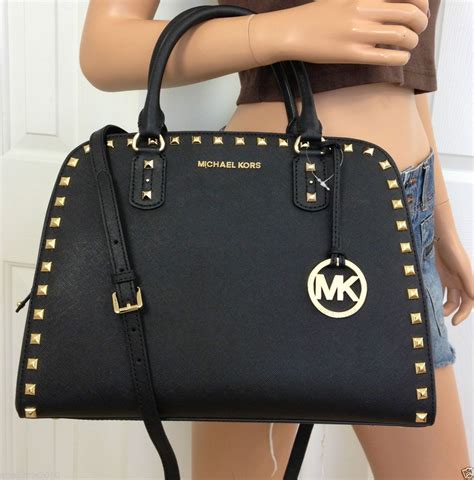 michael kors black and blue bag